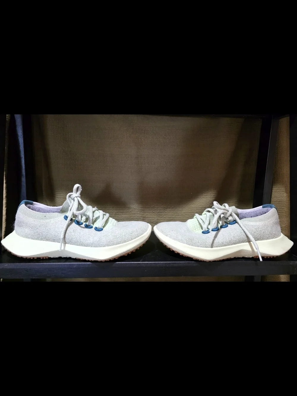 allbirds Women's Athletic Sneakers in Light Gray with Teal Accents